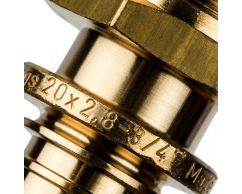 Переходник STOUT с наружной резьбой 20xR 3/4 для труб из сшитого полиэтилена аксиальный (SFA-0001-002034) Переходник STOUT с наружной резьбой 20xR 3/4 для труб из сшитого полиэтилена аксиальный (SFA-0001-002034)