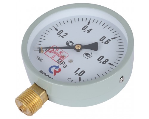 Манометр стандартный РОСМА 100 мм 150 градусов 1/2 давление 1 MРа ТМ-510P (00000006819)