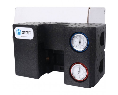 Насосная группа STOUT SDG-0002 с термостатическим смесительным клапаном 3/4 без насоса (SDG-0002-002001)