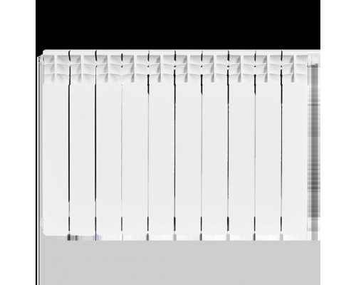 Радиатор биметаллический STOUT Space 500 10 секций нижнее правое подключение RAL9016 SRB-0320-050010 (SRB-0320-050010)