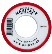 Фум-лента UNIPAK MAXITAPE (12 м х 12 мм х 0,1 мм) (красн.) (1000402)