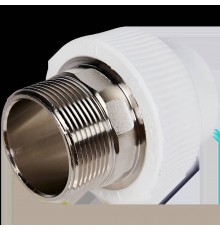 Муфта комбинированная Pro Aqua d= 40-1 PP-R НР Белая (PA23020)
