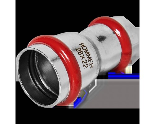 Муфта ROMMER переходная, 28х22, из нержавеющей стали прессовой (RSS-0018-002822)