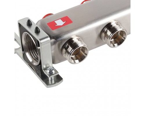 Коллектор из нержавеющей стали без расходомеров ROMMER 6 выходов (RMS-3200-000006)