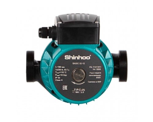 Циркуляционный насос SHINHOO BASIC 25-12S 180 (71211010) Циркуляционный насос SHINHOO BASIC 25-12S 180 (71211010)