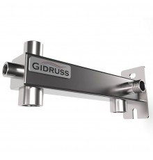 Основание консоли GIDRUSS BKSS-24D.BASIS для ГВС (бак до 24 л снизу, группа безопасности, подключение для предохранительного клапана G(НР), для воздухоотводчика Rp(ВР), для манометра Rp ) (BK 24D1B 00)