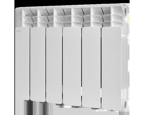 Радиатор алюминиевый STOUT GAMMA 350 6 секций боковое подключение (белый RAL 9010) SRA-3310-035006 (SRA-3310-035006)