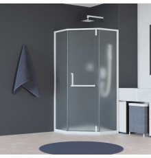 Душевой уголок RGW Hotel HO-084-W 100x100x195 см, профиль белый, стекло матовое