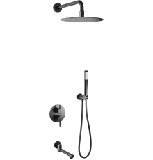 Душевой комплект RGW Shower Panels SP-55B С ВНУТРЕННЕЙ ЧАСТЬЮ, черный