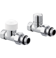Комплект запорных вентилей Royal Thermo Design 1/2"М30х1,5 термостатический, прямой, хром