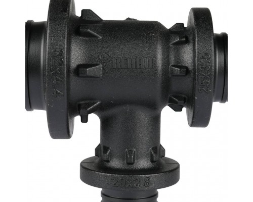 *Тройник REHAU RAUTITAN с уменьшенным боковым и торцевым проходом 32-20-25 PX для труб из сшитого полиэтилена аксиальный 11600871001 (11600871001)