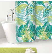 Штора для ванной Bacchetta Foliage 180x200 зеленая