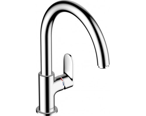 Комплект  Смеситель для кухни Hansgrohe Vernis Blend M35 71870000 хром + Фартук для кухни Hansgrohe черный