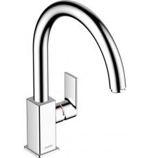 Комплект  Смеситель для кухни Hansgrohe Vernis Shape M35 71871000 хром + Фартук для кухни Hansgrohe черный
