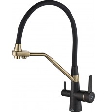 Смеситель для кухни Steel Hammer SH 903-6 Black Br с гибким изливом