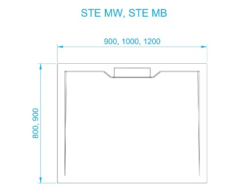 Душевой поддон квадратный RGW STE MB Черный мрамор 900x900 Душевой поддон квадратный RGW STE MB Черный мрамор 900x900