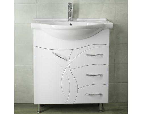 Тумба под раковину Style Line Амелия 75 белая