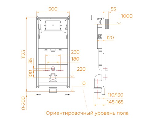 Система инсталляции для унитазов RGW SWI-02 Система инсталляции для унитазов RGW SWI-02