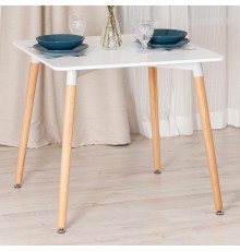 Обеденный стол TetChair Модерн John 80 см, белый, натуральный