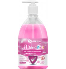 Жидкое мыло Grass Milana bubblegum, для детей, с дозатором, антибактериальное, гипоаллергенное, увлажняющее, 500 мл