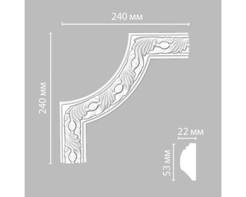 Угол DECOMASTER 98102-2 (240*240*22мм)