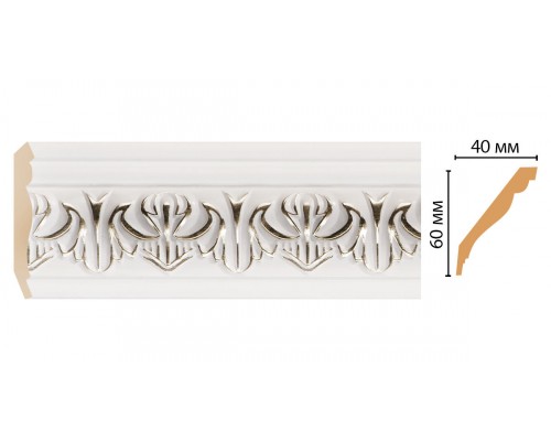 Плинтус потолочный DECOMASTER 155B-60 ДМ (60*40*2400 мм)