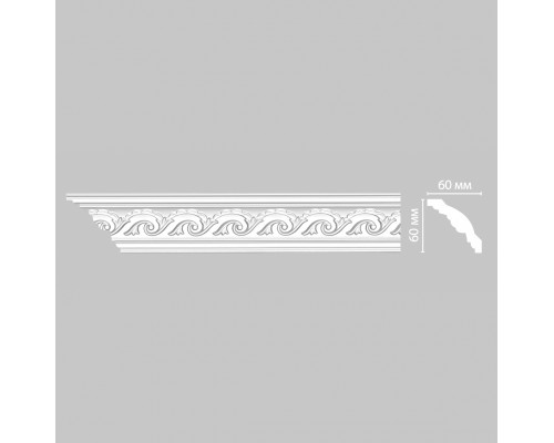 Плинтус потолочный с рисунком DECOMASTER 95610F гибкий (60*60*2400мм)