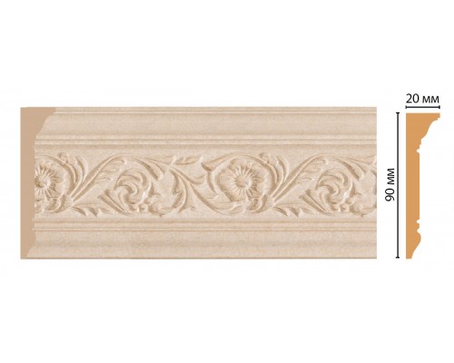 Плинтус потолочный с рисунком DECOMASTER D226-18DДМ (90*20*2400мм)