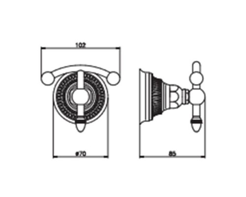 Nicolazzi Impero Крючок для одежды, цвет: золото. 1481GO36