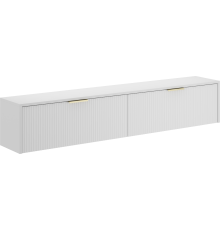 Тумба для ТВ DIWO Краснодар подвесная 160x27x30 белый, ручка золото