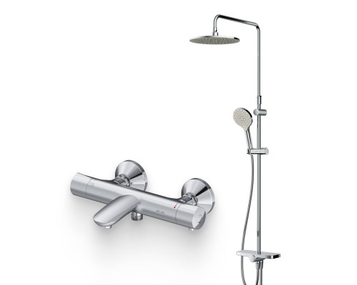 Душевой комплект Термостат AM.PM Like F8050000 для ванны с душем + Стойка F0780200