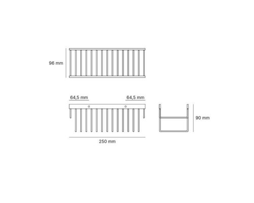Carimali ilTondo Прямоугольная полка для душа, цвет: хром. 99112-CR