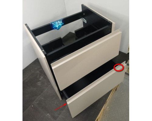 SaleRocaA857613510 Ona Тумба под умывальник подвесная, 585x450x565 мм, 2 ящика, беж-серый мат., плен SaleA857613510_1189