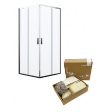 Душевой уголок Wasserkraft Lippe 45S03 + мочалка