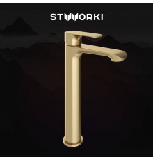 Смеситель для раковины STWORKI Копенгаген S42020GM, матовое золото