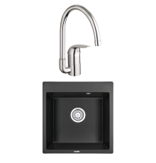 Комплект Мойка Granula 5102, турмалин + Смеситель Grohe Euroeco 32752000