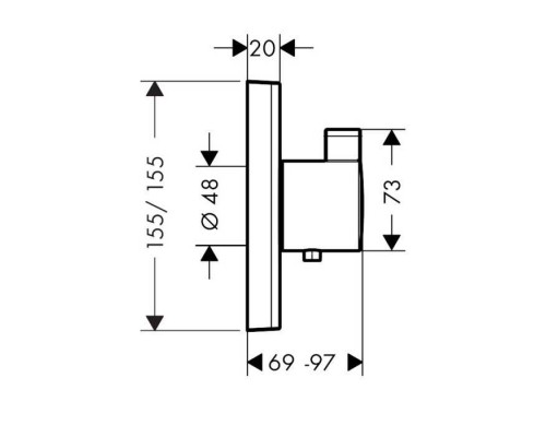 Hansgrohe ShowerSelect Термостат, СМ, цвет: полированое золото. 15760990