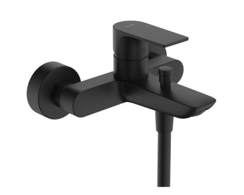 Hansgrohe Rebris E Смеситель для ванны, настенный, цвет: черный матовый. 72450670 Hansgrohe Rebris E Смеситель для ванны, настенный, цвет: черный матовый. 72450670
