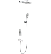 Душевой комплект Timo Helmi SX-4099/00-16SM С ВНУТРЕННЕЙ ЧАСТЬЮ, хром-белый