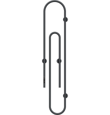Полотенцесушитель электрический Bauedge Wall Clip AF0016 30x150, темно-серый металлик