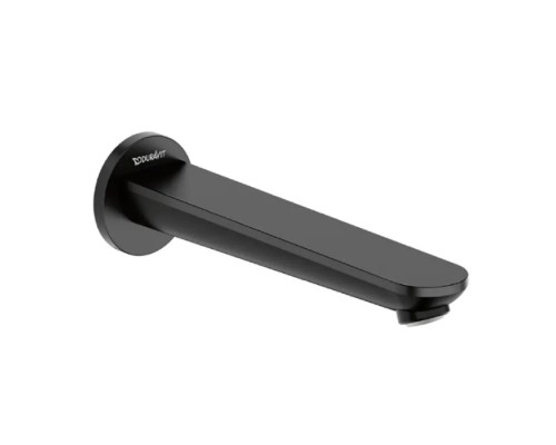 Duravit Wave Излив для ванны 20.2см., настенный, цвет: черный матовый. WA5240010046