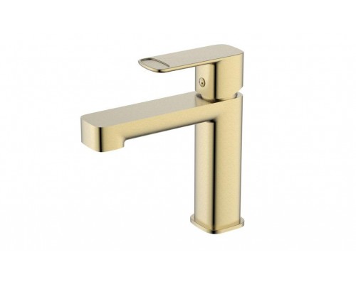 AQM6610BG Parma Смеситель для раковины 105 мм, гладкий, подводка ½ Brushed gold AQM6610BG