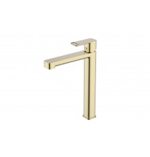 AQM6614BG Parma Смеситель для свободностоящей раковины 245 мм, гладкий, подводка ½ Brushed gold AQM6614BG