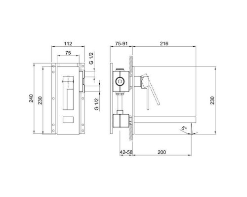 Fantini AR/38 Смеситель для раковины, напольный, цвет: хром. 38 02 E233SB,  38 02 334802