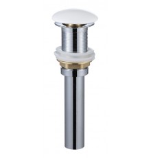 AQM7002-0W Донный клапан PushOpen, без перелива, керамическая накладка, Белый AQM7002-0W