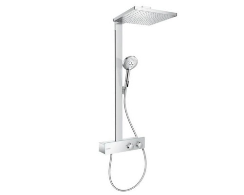 Hansgrohe Raind.E 300 1j Душевая система, с верхним душем 30х30см., ручным душем, и термостатическим смесителем, цвет: хром. 27361000 Hansgrohe Raind.E 300 1j Душевая система, с верхним душем 30х30см., ручным душем, и термостатическим смесителем, цвет: хром. 27361000
