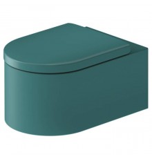 Duravit Millio Унитаз подвесной, 37х57см.,  декор Smooth, крепление в компл., цвет: аквамарин матовый. 250409FA
