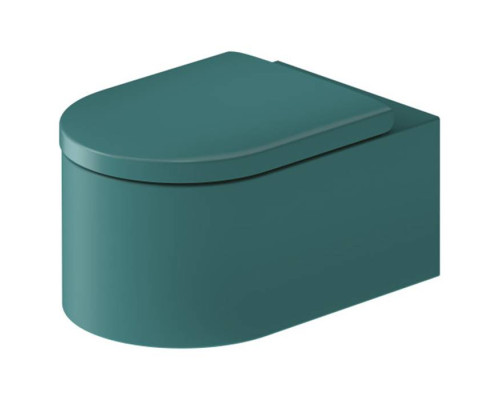 Duravit Millio Унитаз подвесной, 37х57см.,  декор Smooth, крепление в компл., цвет: аквамарин матовый. 250409FA