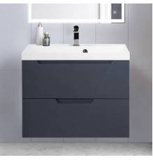 Тумба с раковиной BelBagno Vittoria 80 подвесная, grigio opaco, белая глянцевая раковина