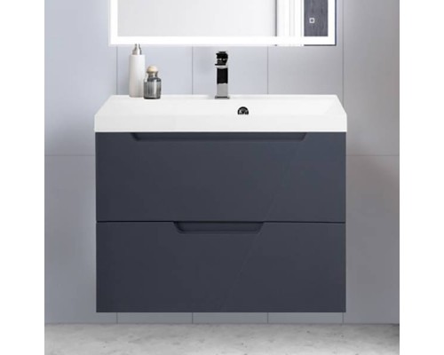 Тумба с раковиной BelBagno Vittoria 80 подвесная, grigio opaco, белая глянцевая раковина Тумба с раковиной BelBagno Vittoria 80 подвесная, grigio opaco, белая глянцевая раковина